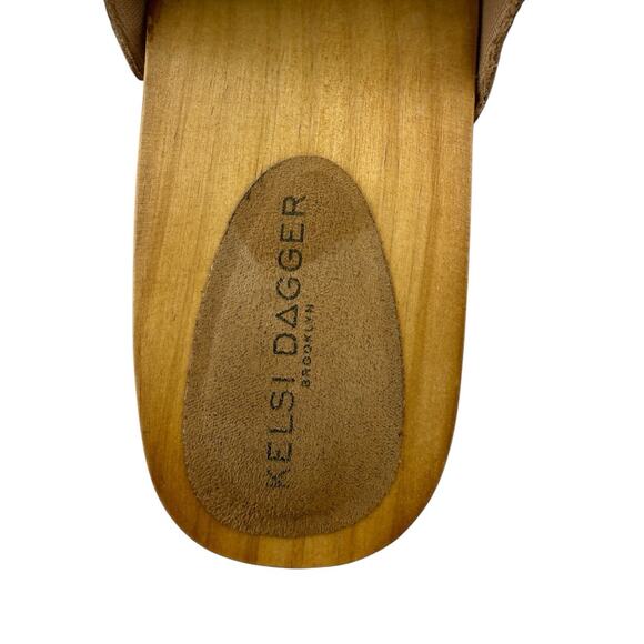 Kelsi Dagger Brooklyn Brown Leather Slip On Mules w Buckle Women's Size 10 EUC - Picture 4 of 10